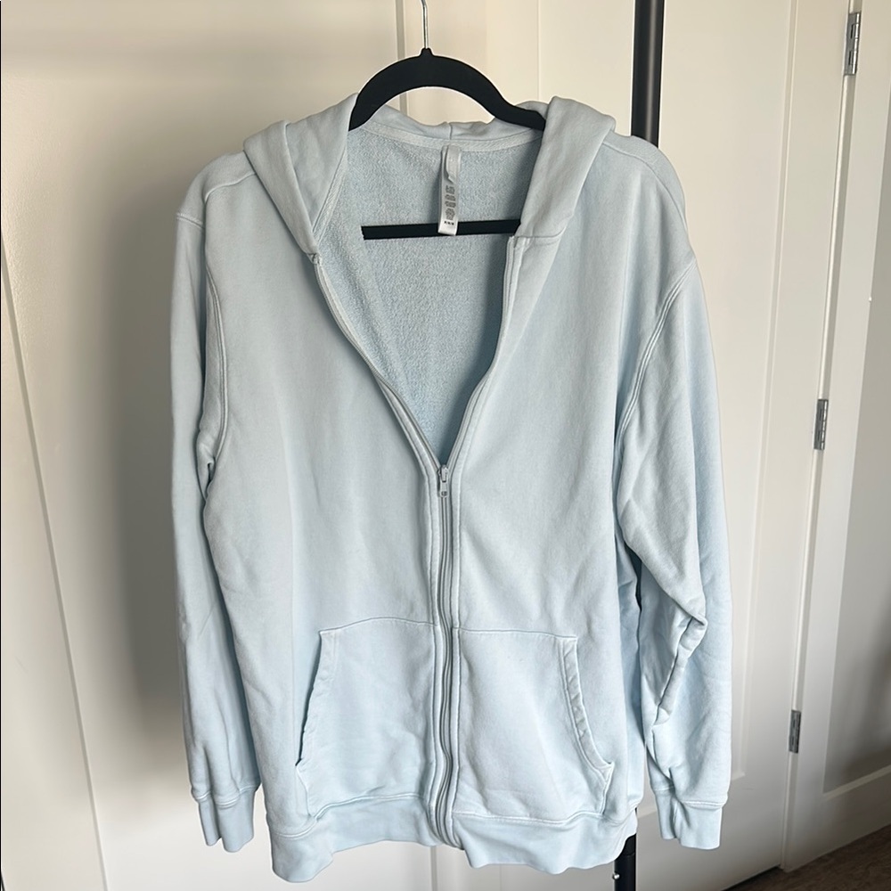SKIMS French Blue Classic Zip-Up Hoodie